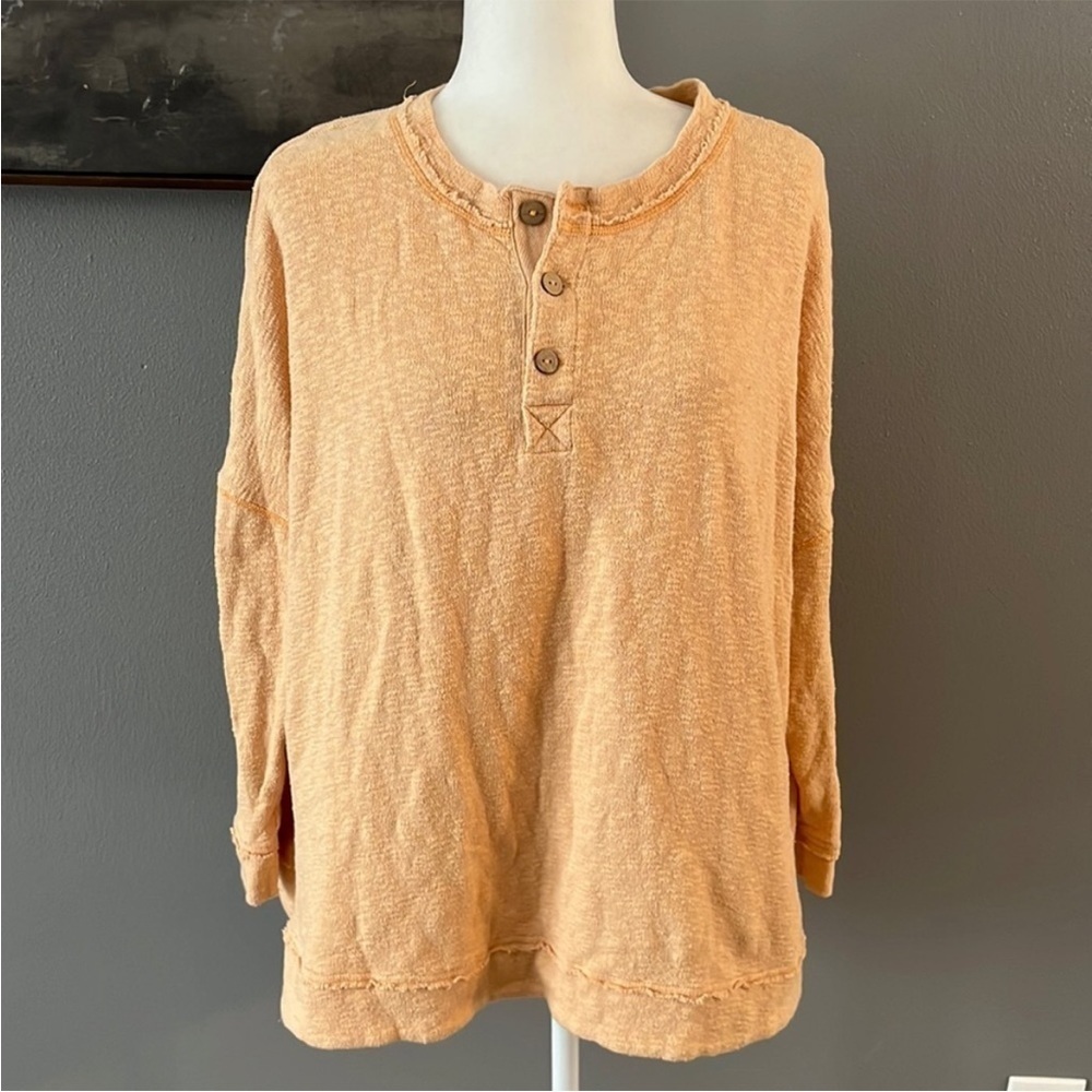 Free People Beach Light Orange Oversized Sweater